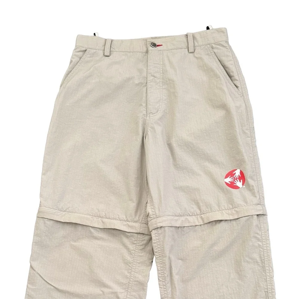 The North Face Tan Convertible Short Zip Off Hiking Cargo Pants Nylon Men 30x30